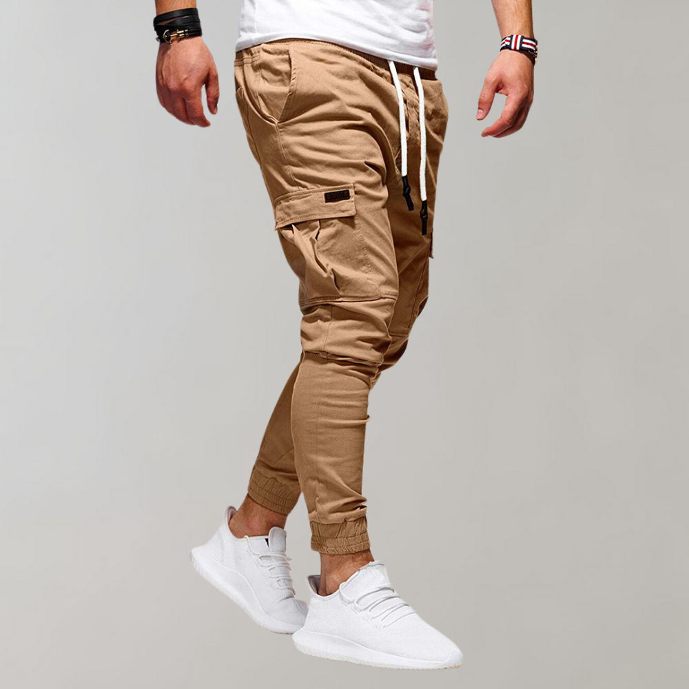 Men's Cargo Joggers with Elastic Waist