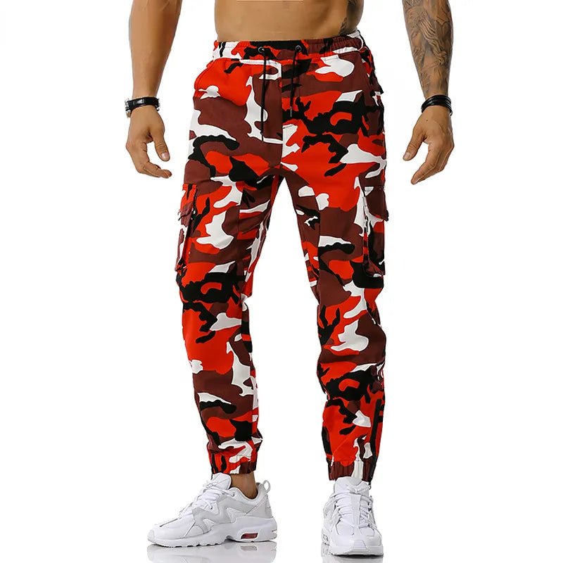 Men's Camo Cargo Joggers | Tapered Fit Sports Trousers