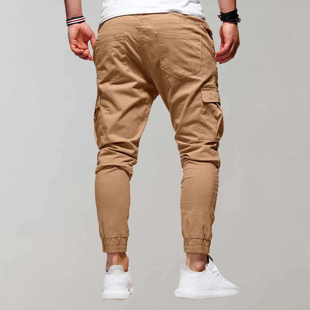 Men's Cargo Joggers with Elastic Waist