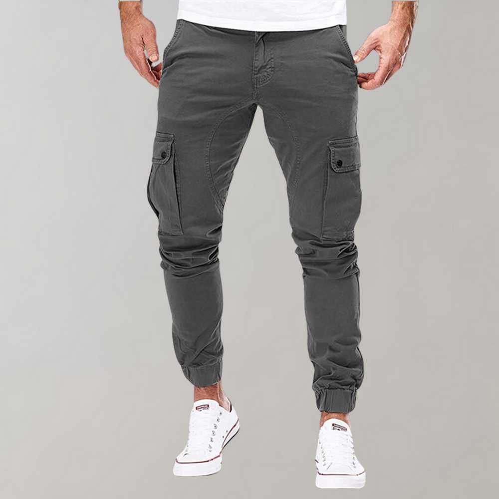 Men's Cargo Joggers with Elastic Waist