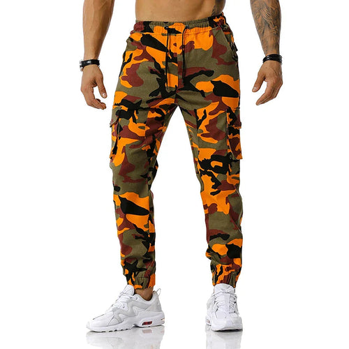 Jogging cargo camouflage pour homme | pantalon de sport à coupe fuselée