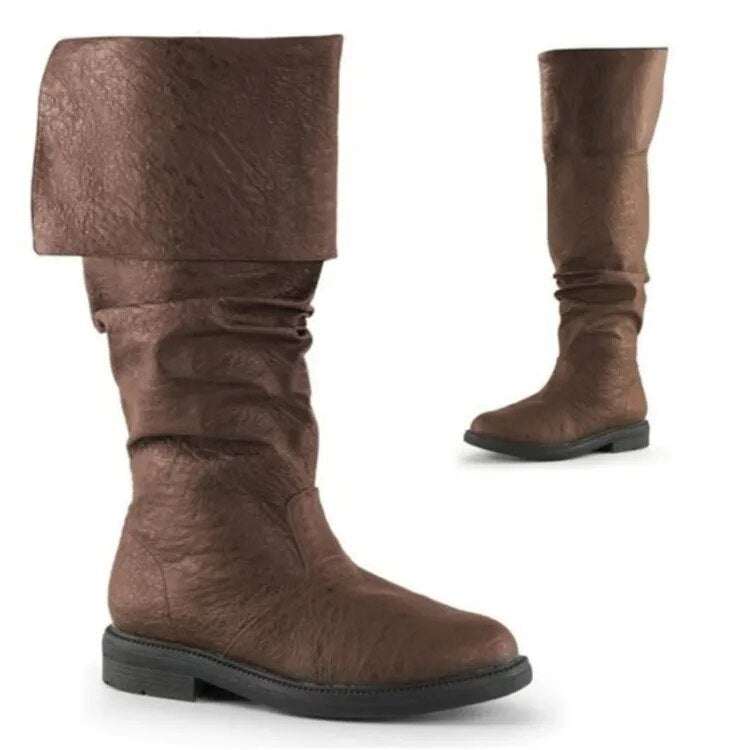Men’s Tall Slouch Boots with Fold-Over Cuff