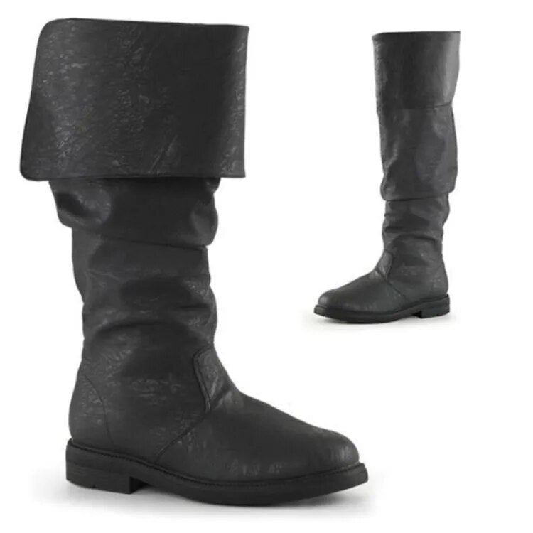 Men’s Tall Slouch Boots with Fold-Over Cuff