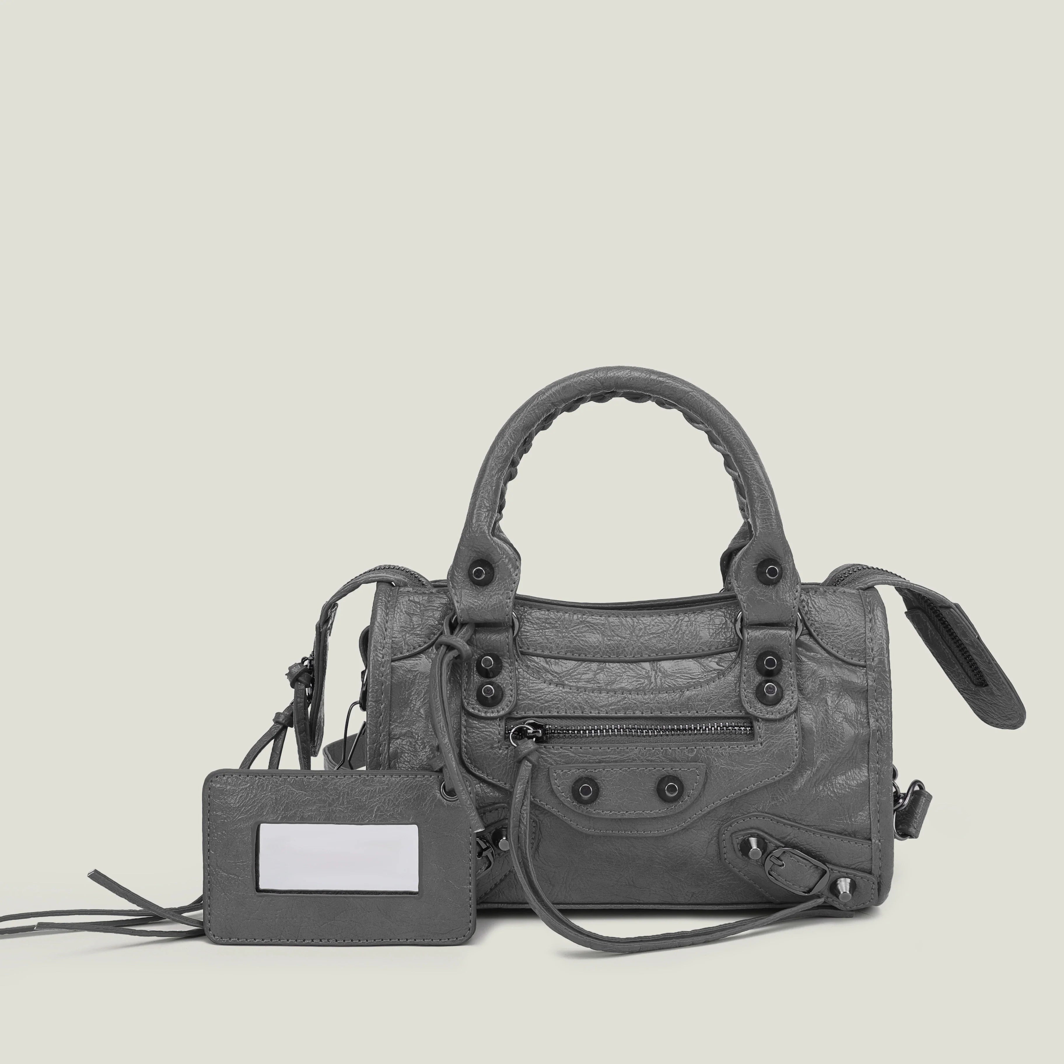 Women's PU Leather Duffel Bag with Crossbody Strap