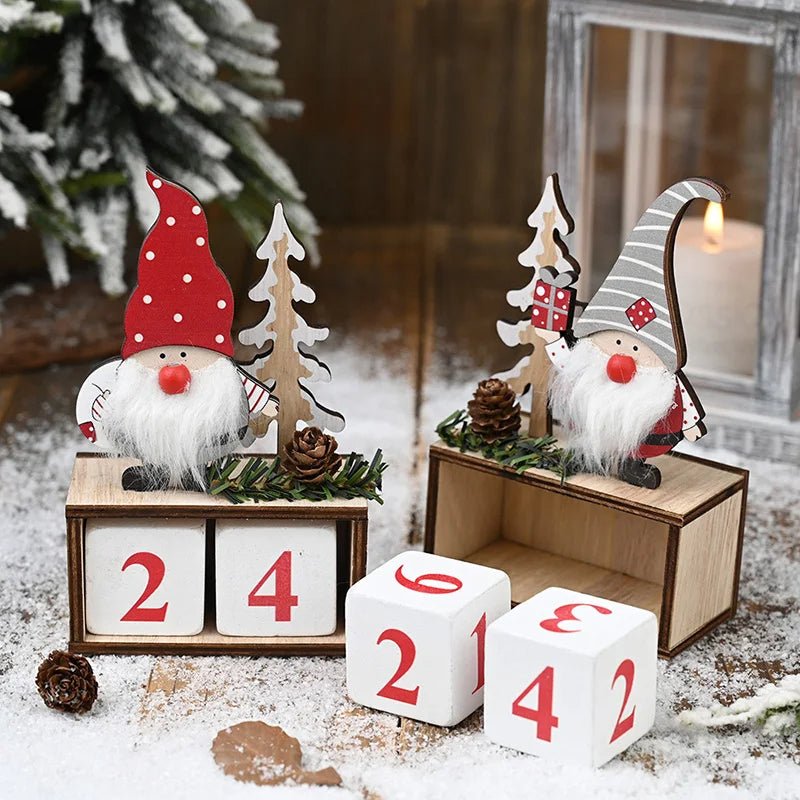 Hand-Painted Snowman Christmas Countdown Calendar