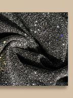 Robe courte noire à sequins pour femme | Manches longues