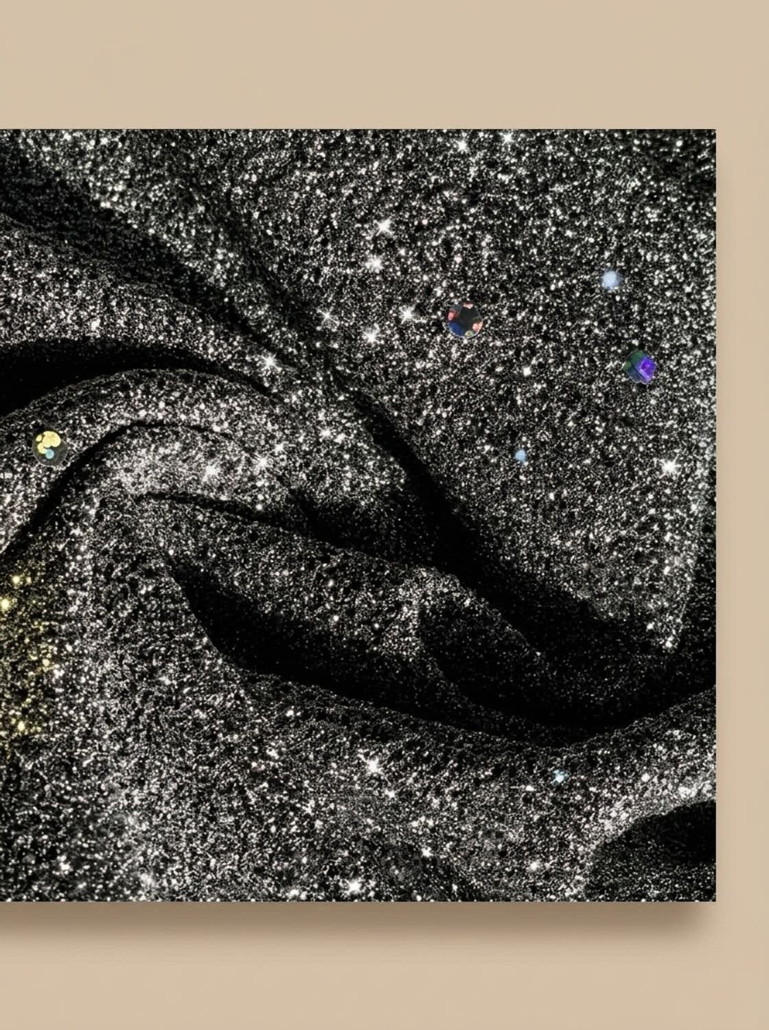 Robe courte noire à sequins pour femme | Manches longues