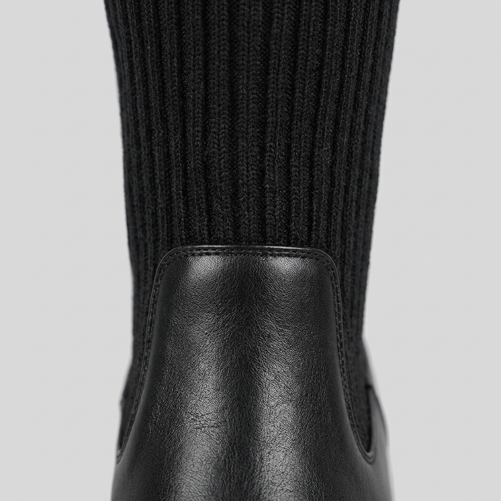 Women's Over-the-Knee Knit Chunky Sole Boots
