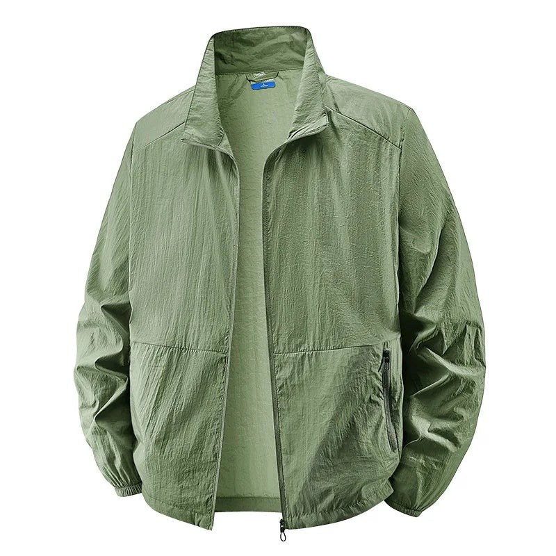 Veste coupe-vent légère pour homme à fermeture éclair