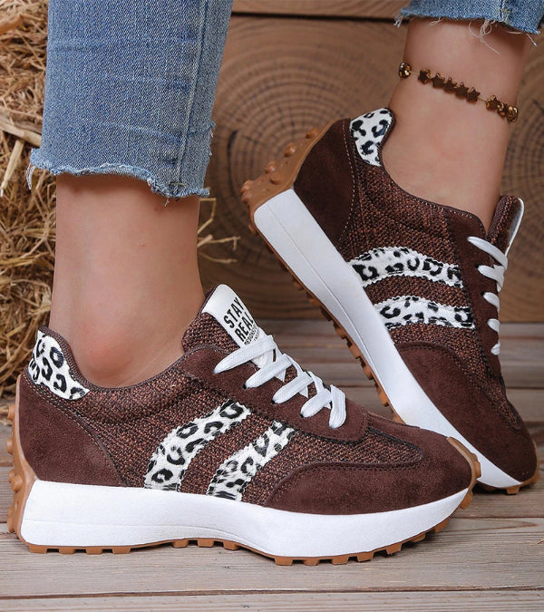 Baskets rétro à lacets pour femme