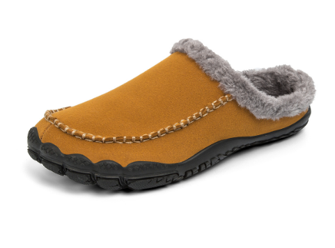 Unisex Fleece-Lined Slip-On House Slippers