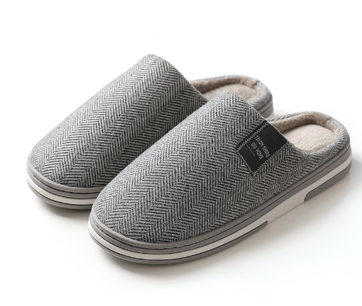 Unisex Herringbone Slip-On House Slippers
