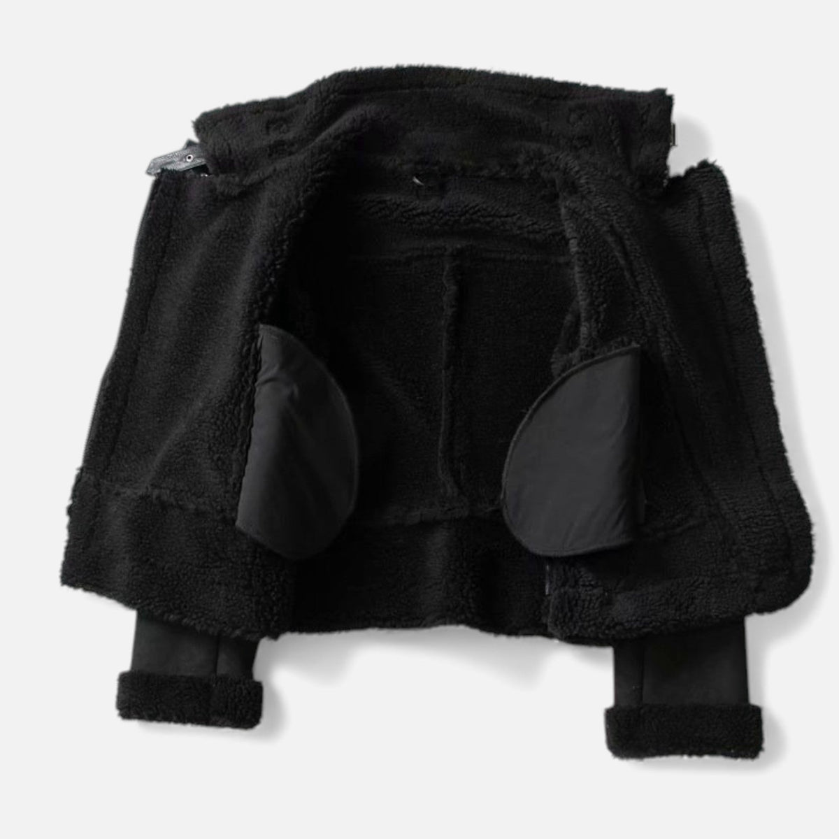 Women's Faux Suede Shearling Biker Jacket