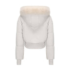 Veste courte matelassée pour femme | Manteau d’hiver matelassé à capuche