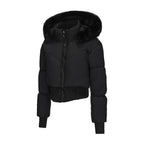 Veste courte matelassée pour femme | Manteau d’hiver matelassé à capuche