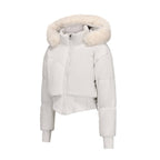 Veste courte matelassée pour femme | Manteau d’hiver matelassé à capuche