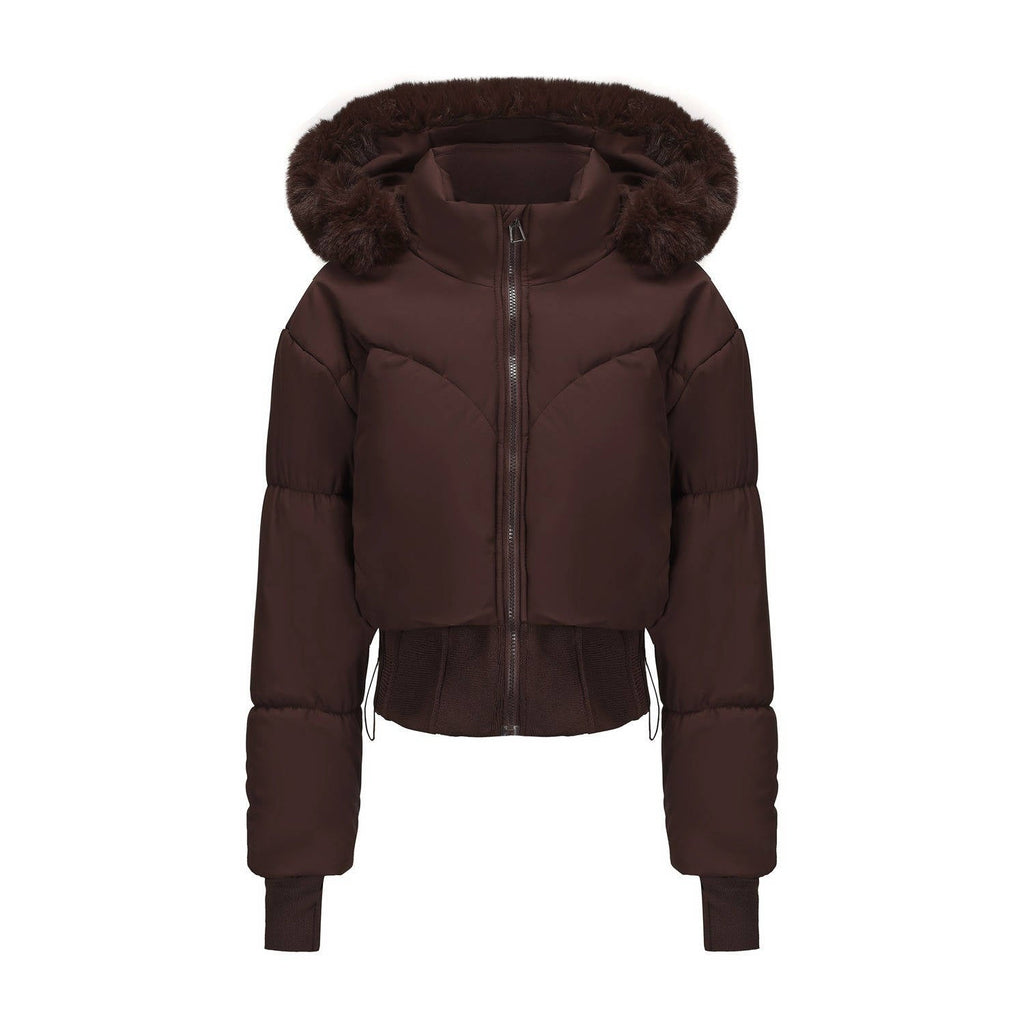 Veste courte matelassée pour femme | Manteau d’hiver matelassé à capuche