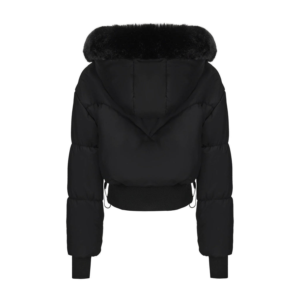 Veste courte matelassée pour femme | Manteau d’hiver matelassé à capuche