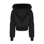 Veste courte matelassée pour femme | Manteau d’hiver matelassé à capuche