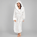 Women's Fleece Hooded Bathrobe for Autumn & Winter