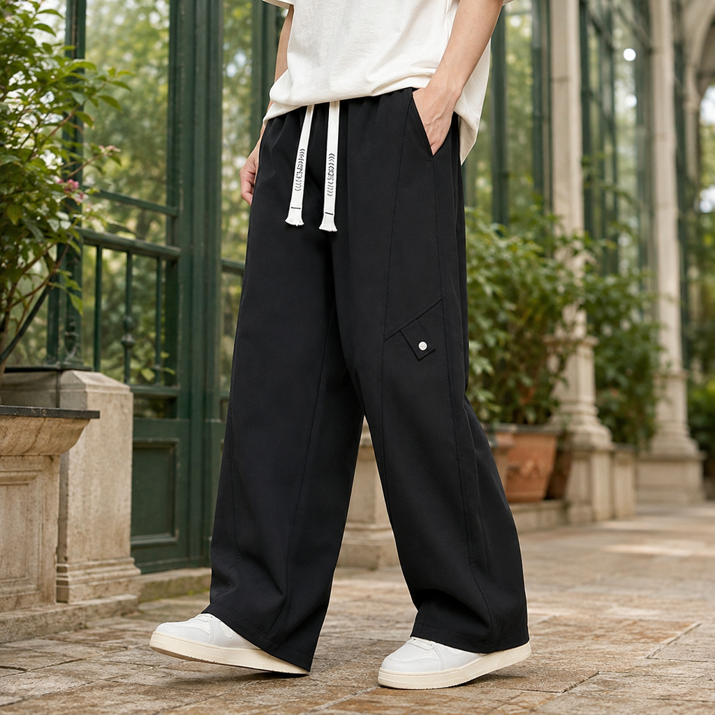 Men’s Wide Leg Cargo Trousers