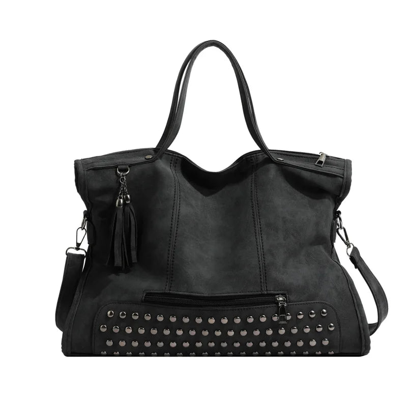 Women's Tote Bag in PU Leather with Crossbody Strap for Autumn Everyday Use