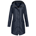 Women's Hooded Midi Raincoat