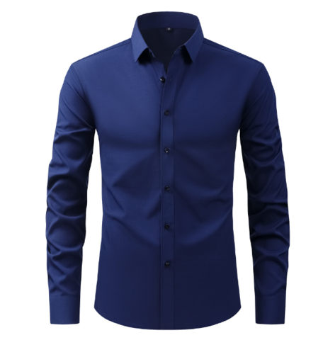 Chemise habillée ajustée à manches longues et boutonnage sur le devant pour homme