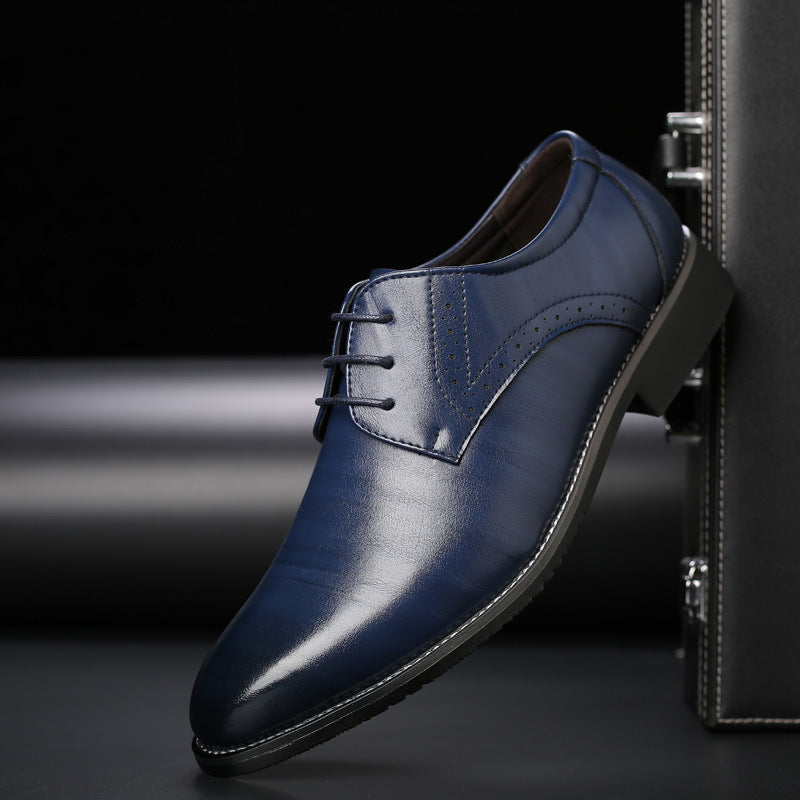 Men’s Lace-Up Derby Shoes with Brogue Detailing