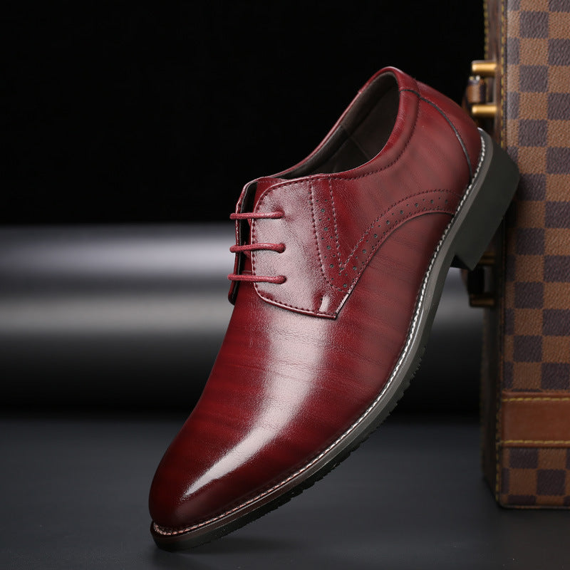 Men’s Lace-Up Derby Shoes with Brogue Detailing