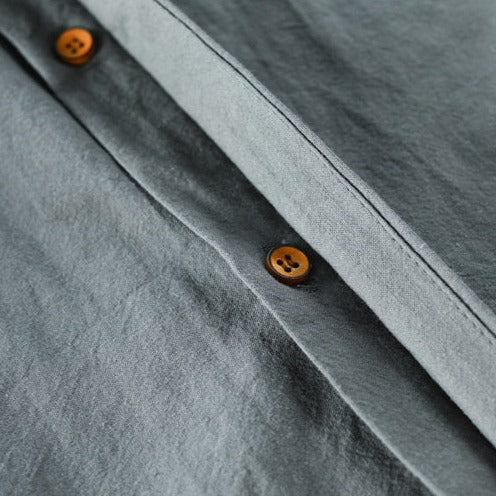 Men's Mandarin Collar Long Sleeve Shirt