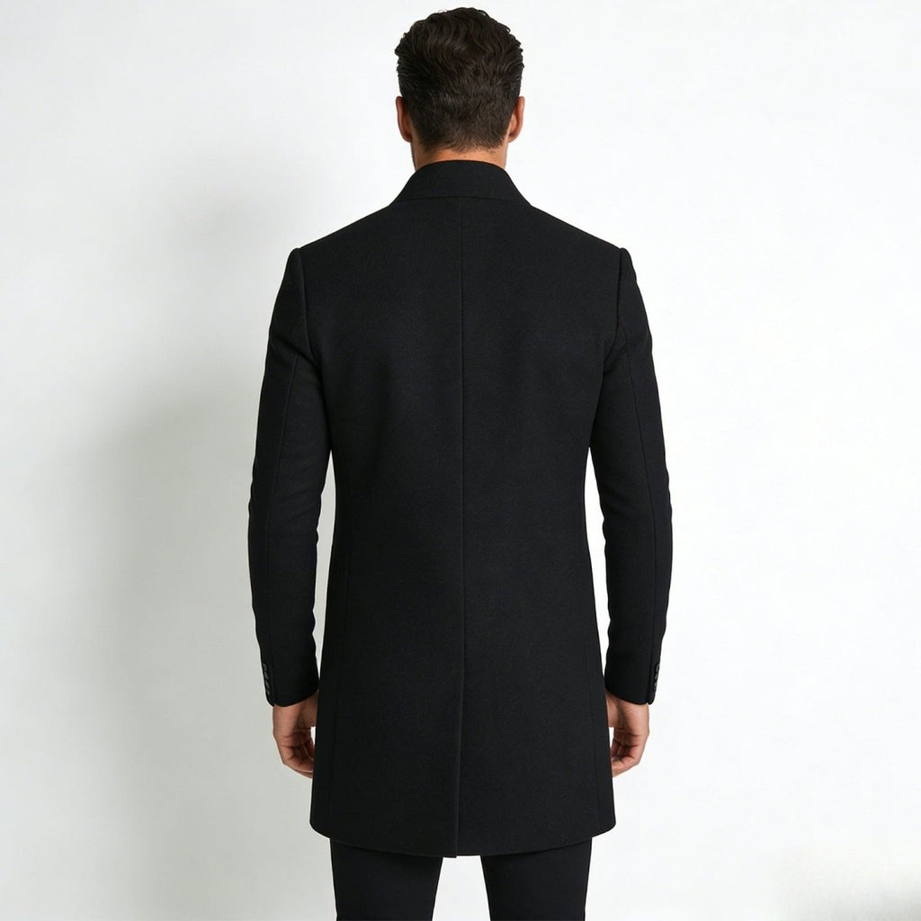 Men's Wool Blend Overcoat for Autumn Smart Casual Business Wear