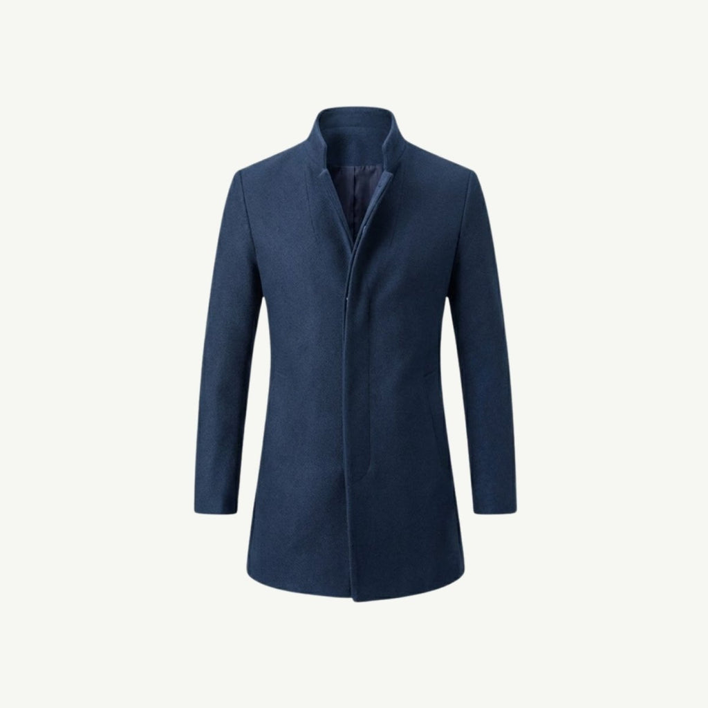 Men's Wool Blend Overcoat for Autumn Smart Casual Business Wear