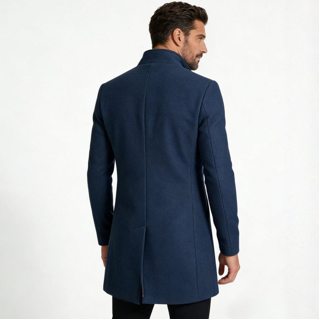 Men's Wool Blend Overcoat for Autumn Smart Casual Business Wear