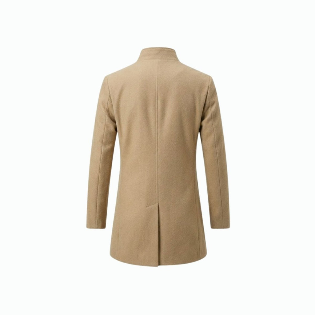 Men's Wool Blend Overcoat for Autumn Smart Casual Business Wear
