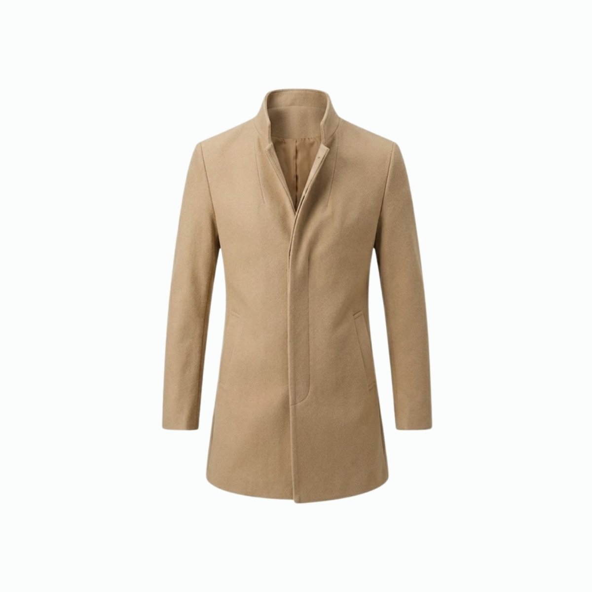 Men's Wool Blend Overcoat for Autumn Smart Casual Business Wear