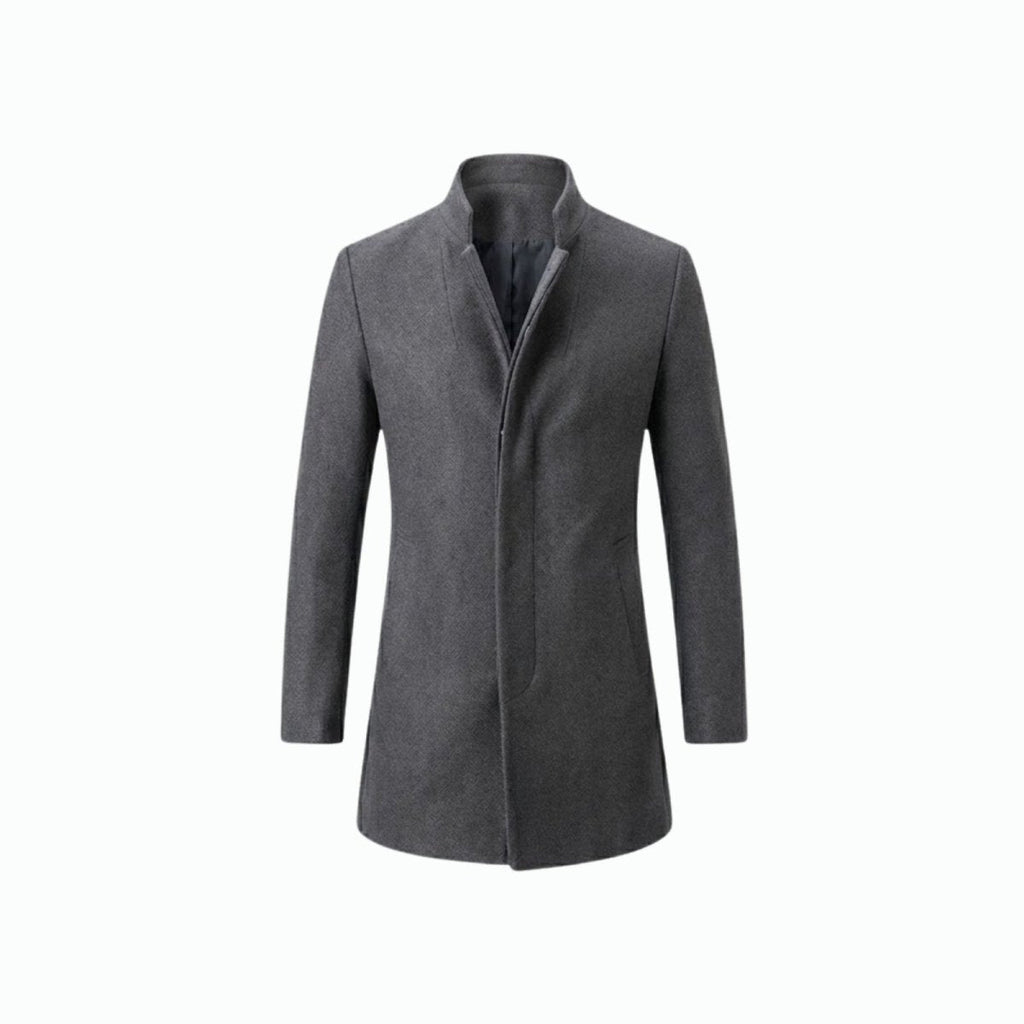 Men's Wool Blend Overcoat for Autumn Smart Casual Business Wear