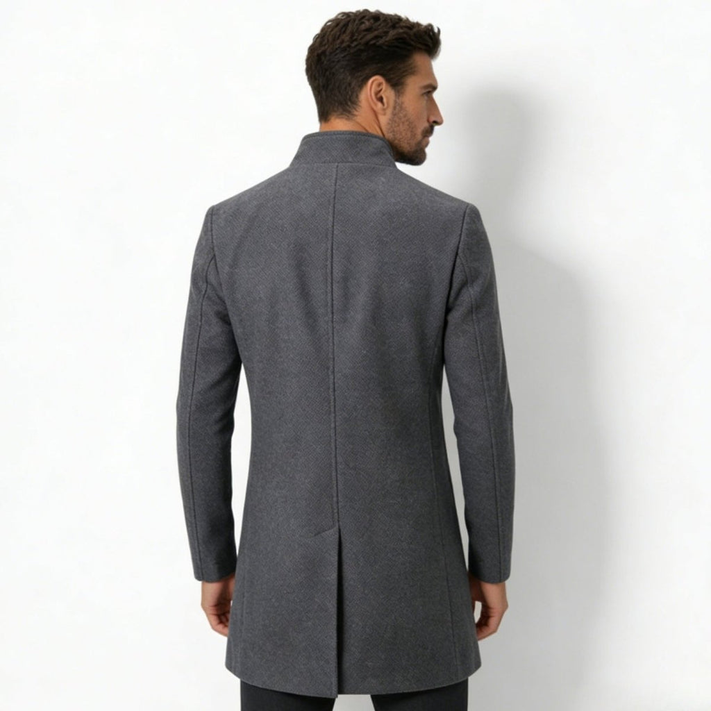 Men's Wool Blend Overcoat for Autumn Smart Casual Business Wear