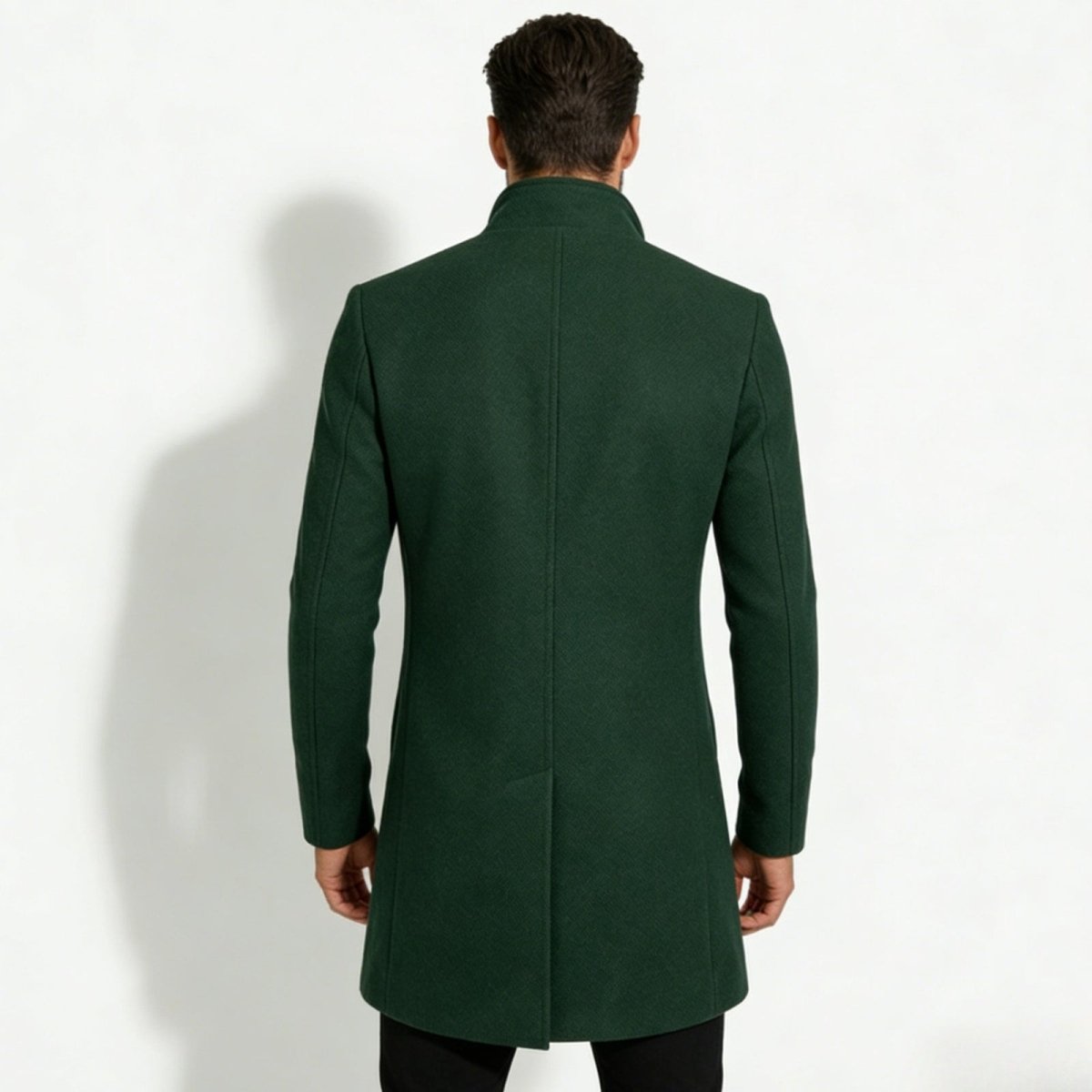 Men's Wool Blend Overcoat for Autumn Smart Casual Business Wear