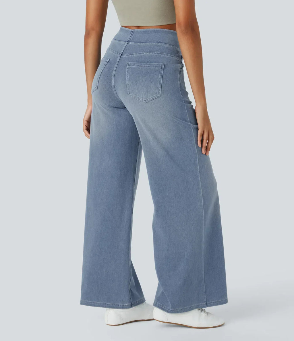 Women's High Waist Wide Leg Stretch Jeans