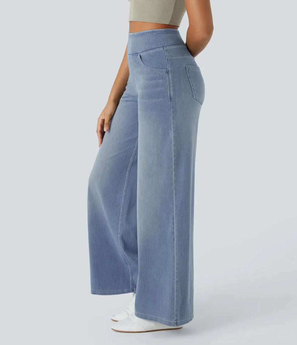 Women's High Waist Wide Leg Stretch Jeans