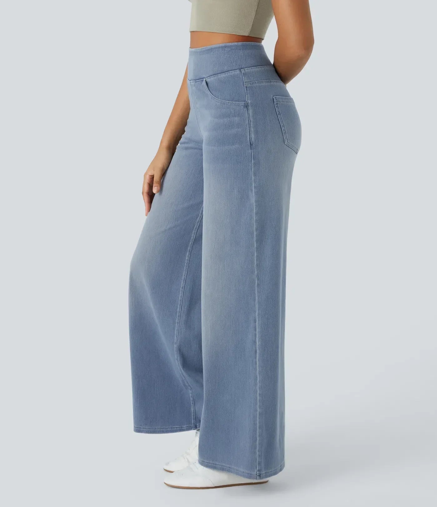 Women's High Waist Wide Leg Stretch Jeans