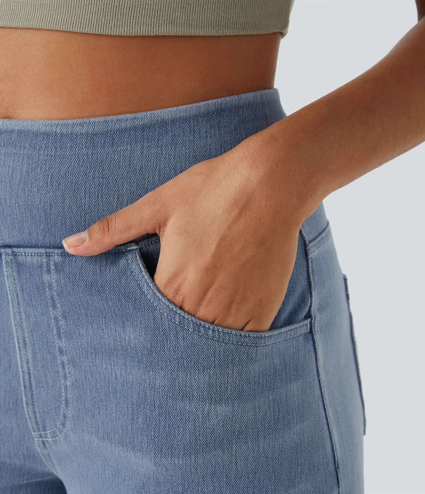 Women's High Waist Wide Leg Stretch Jeans