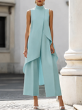 Women's Chiffon Jumpsuit for Autumn Formal Wear