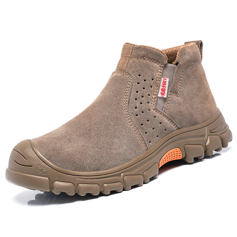 Men’s Suede Work Boots with Chunky Grip Sole
