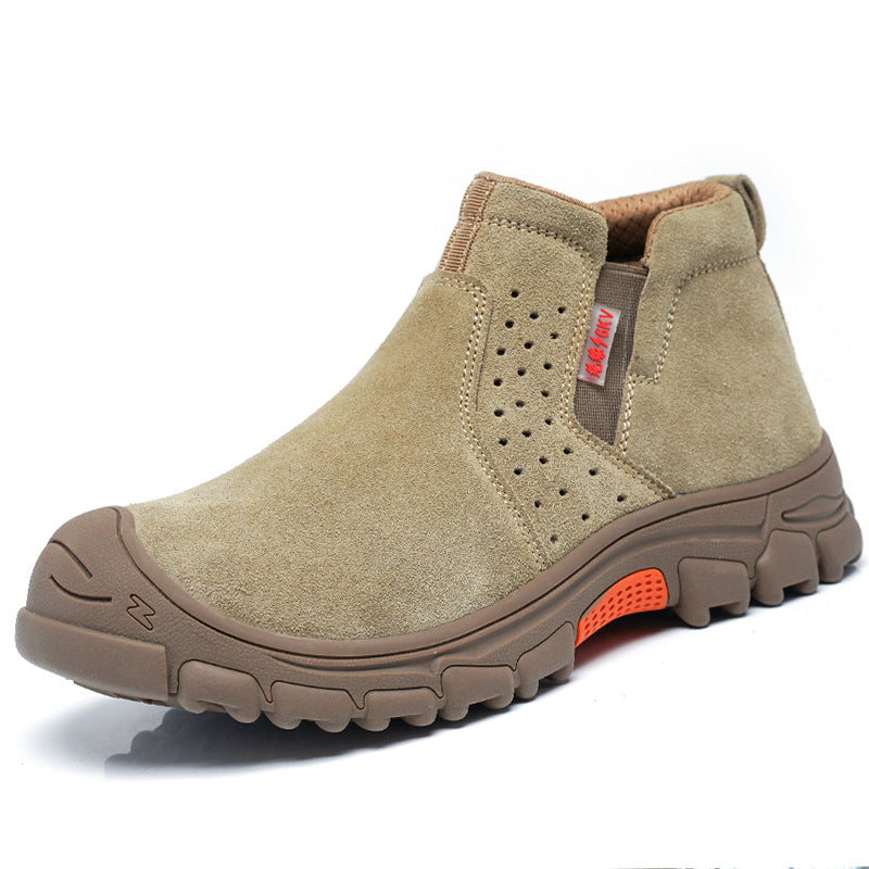 Men’s Suede Work Boots with Chunky Grip Sole