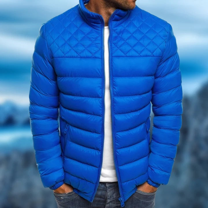 Doudoune matelassée pour homme à col montant