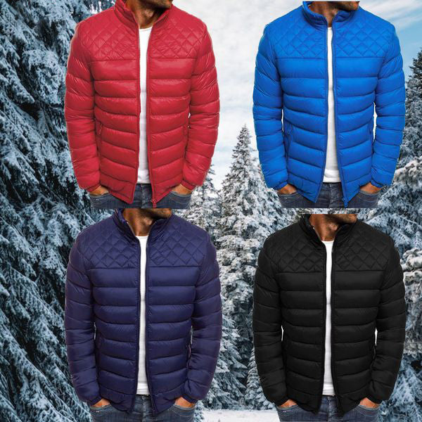 Doudoune matelassée pour homme à col montant