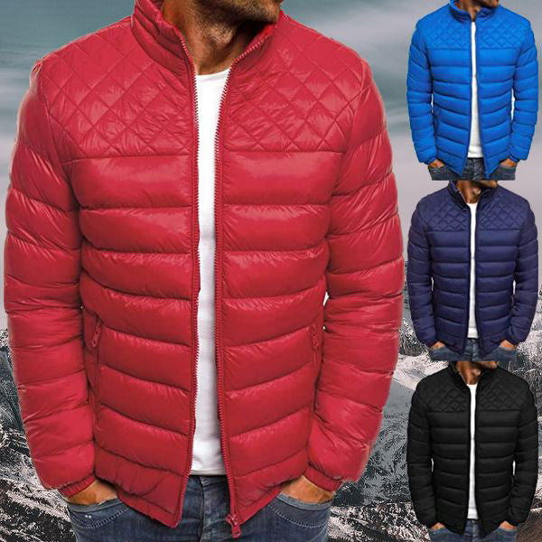 Doudoune matelassée pour homme à col montant