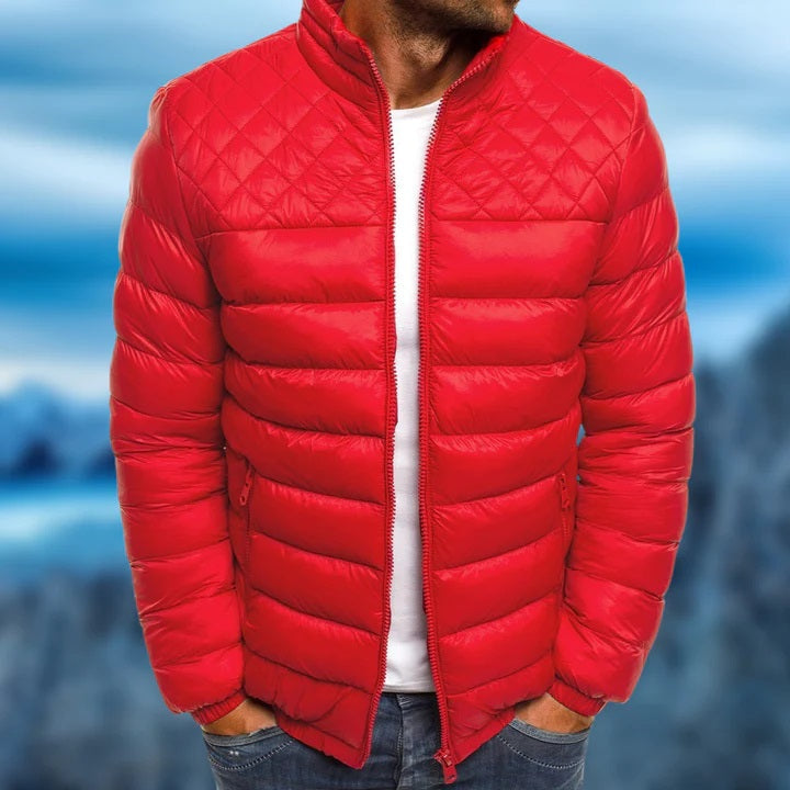 Doudoune matelassée pour homme à col montant